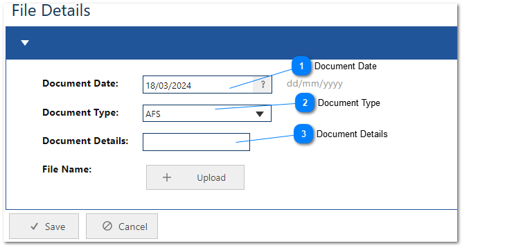 Inserting a file